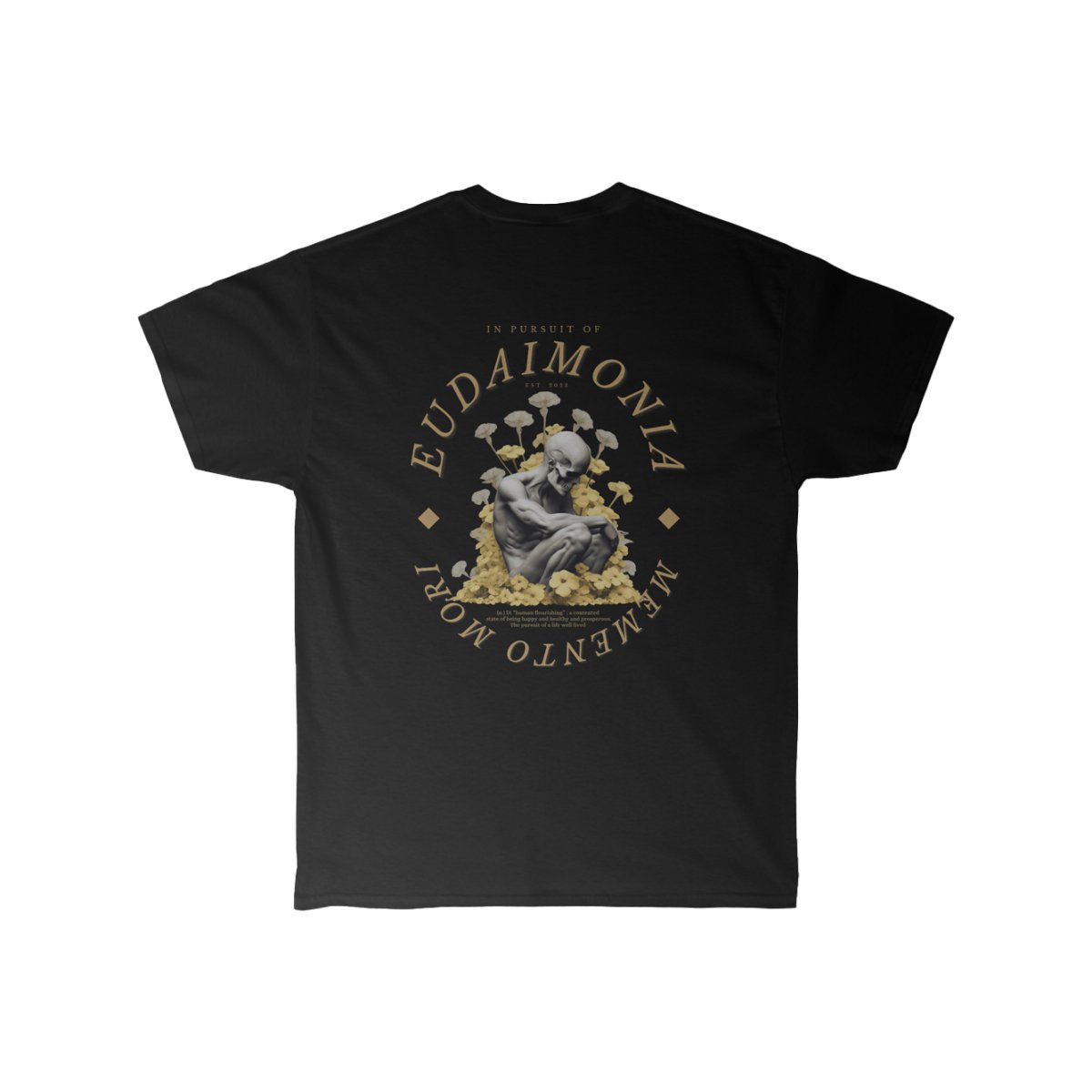 Eudaimonia Clothing - Memento Mori Gold - 1 - tshirts -